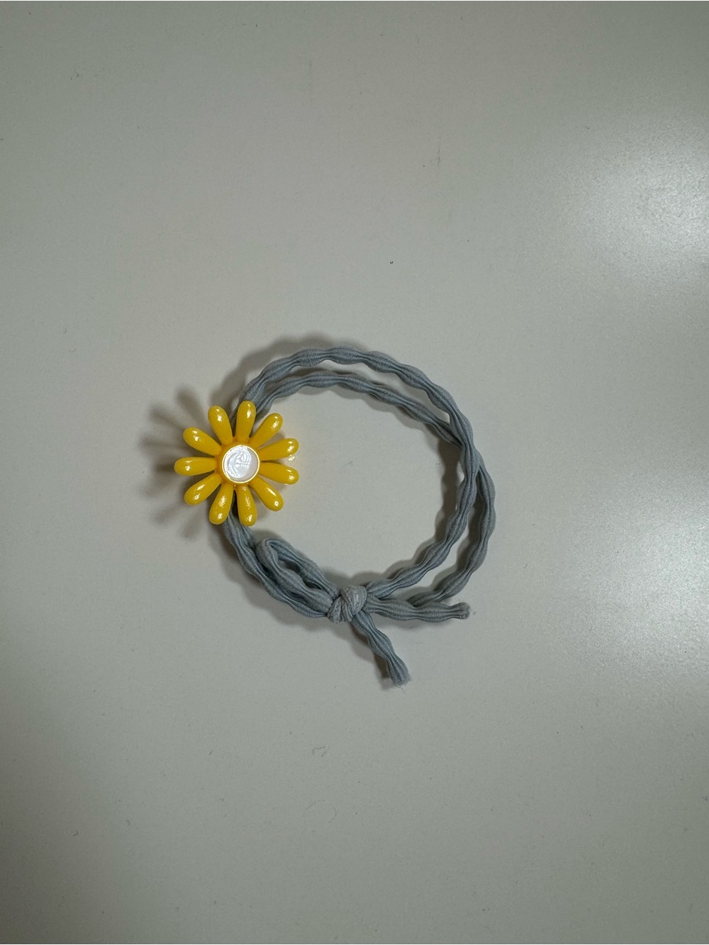 Yellow Daisy Hair Tie Bracelet